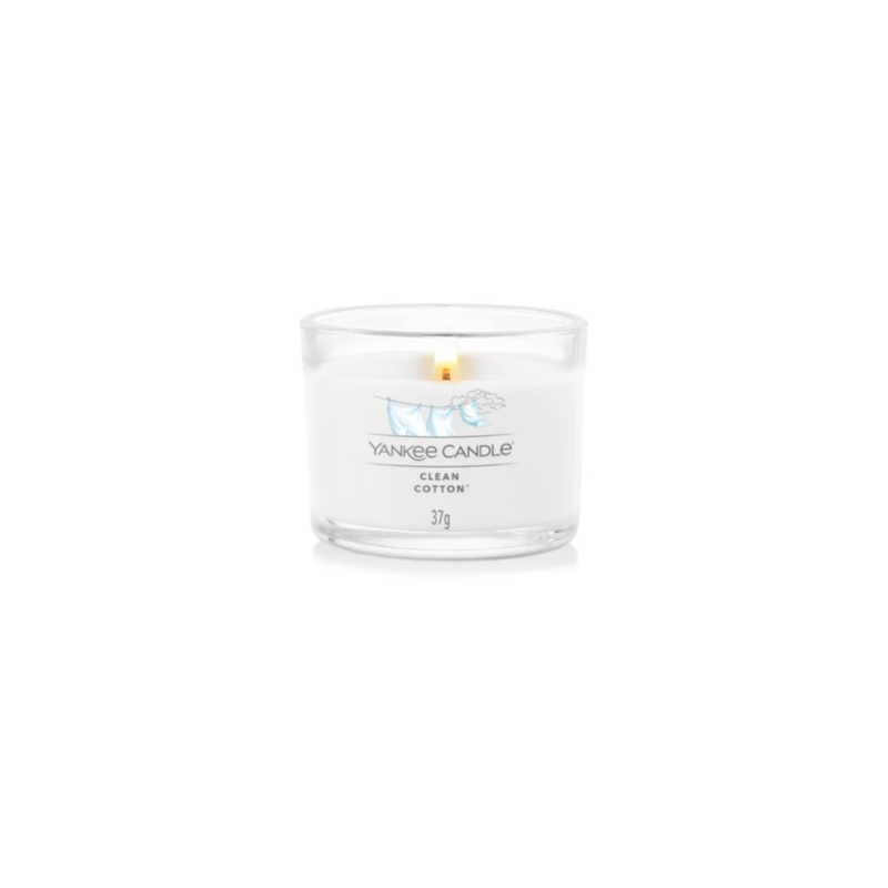 Yankee Candle - Bougie Parfumée Coton Frais, Yankee Candle Votive - Yankee Candle