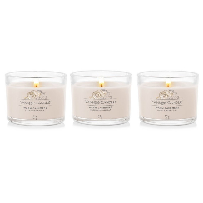 Coffret de 3 Bougies Votives Parfumées Cachemire Délicat, Yankee Candle