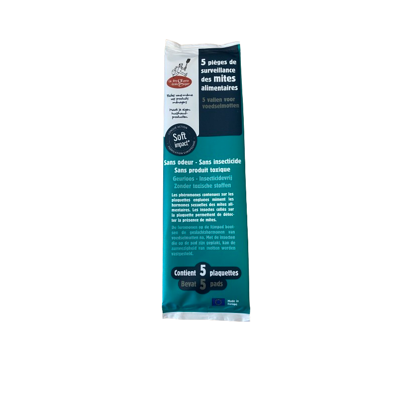 Ecodis - Sachet de 5 pièges de surveillance des mites alimentaires, Ecodis - Ecodis