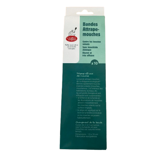 10 Bandes Attrape-mouches pour fenêtre, Ecodis