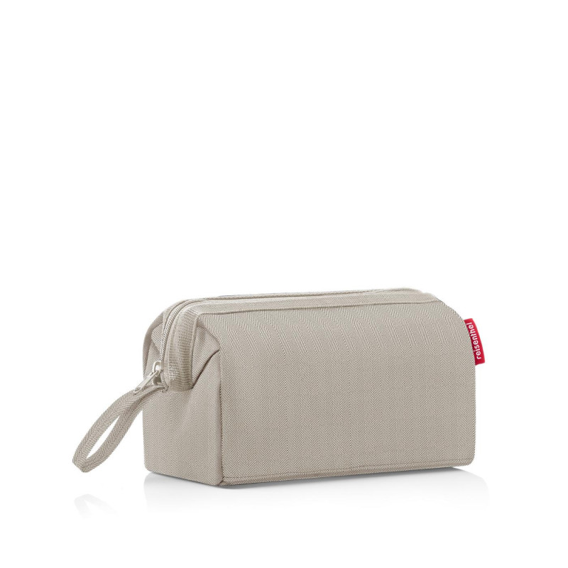 Trousse de Toilette Toiletbag XL Herringbone Grey en Toile - Reisenthel