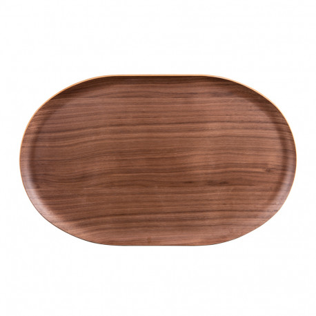 plateau ovale bois brun, table passion - table passion