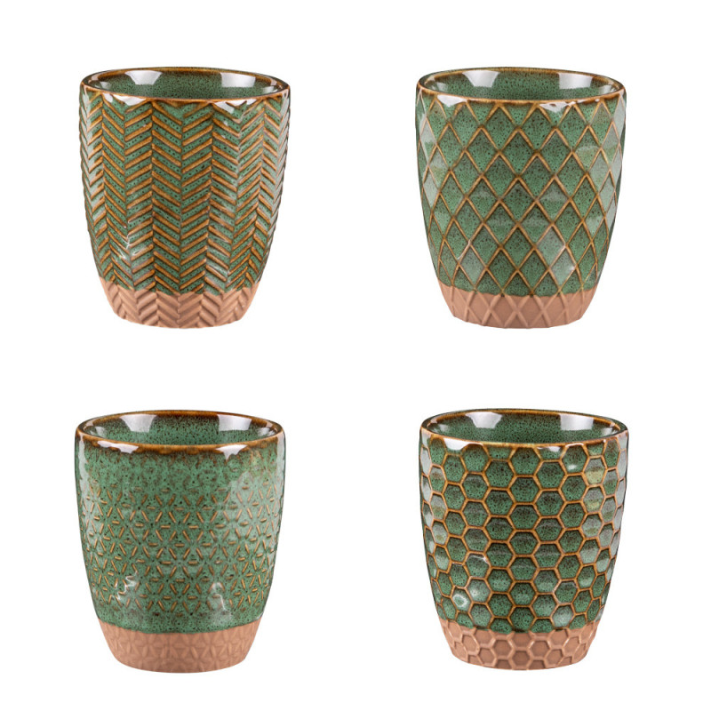 Table Passion - Coffret 4 gobelets 20cl Jaspe Vert, Table Passion - Table Passion