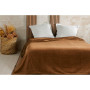 Jeté de lit Gaufré Marron, Linder