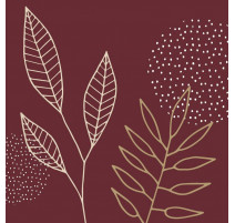20 serviettes en papier Pure Meadow Bordeaux, PaperProduct Design