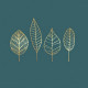 20 serviettes en papier Pure Gold Leaves Forest, PaperProduct Design