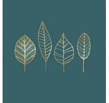 20 serviettes en papier Pure Gold Leaves Forest, PaperProduct Design