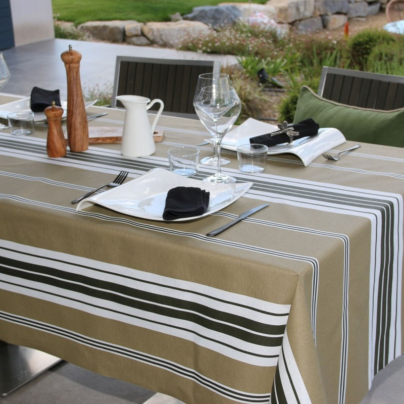 nappe enduite st malo bronze, sud etoffe 300 x 150 cm - sud etoffe