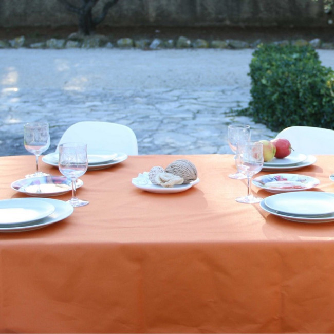 Nappe enduite Burnt Orange Frejus, Sud Etoffe