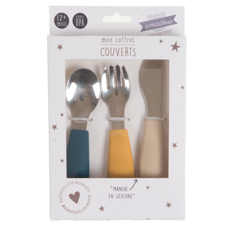 Amadeus Les Petits - Coffret 3 couverts silicone, Amadeus Les Petits - Amadeus Les Petits