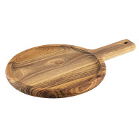 Plateau de service rond en teck Otway, Ladelle