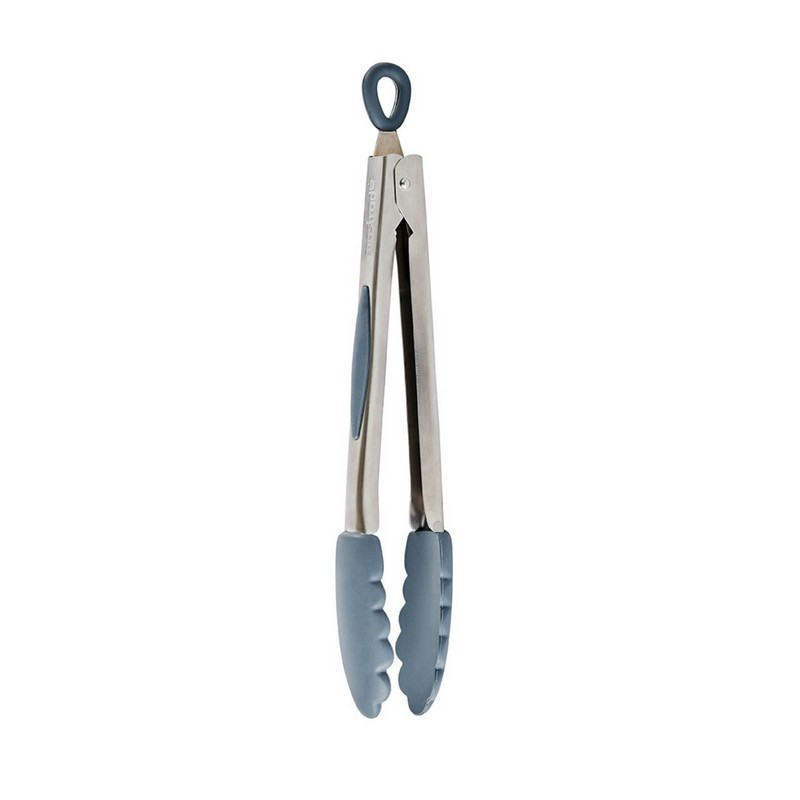 pince de cuisine acier et silicone, mastrad gris - mastrad