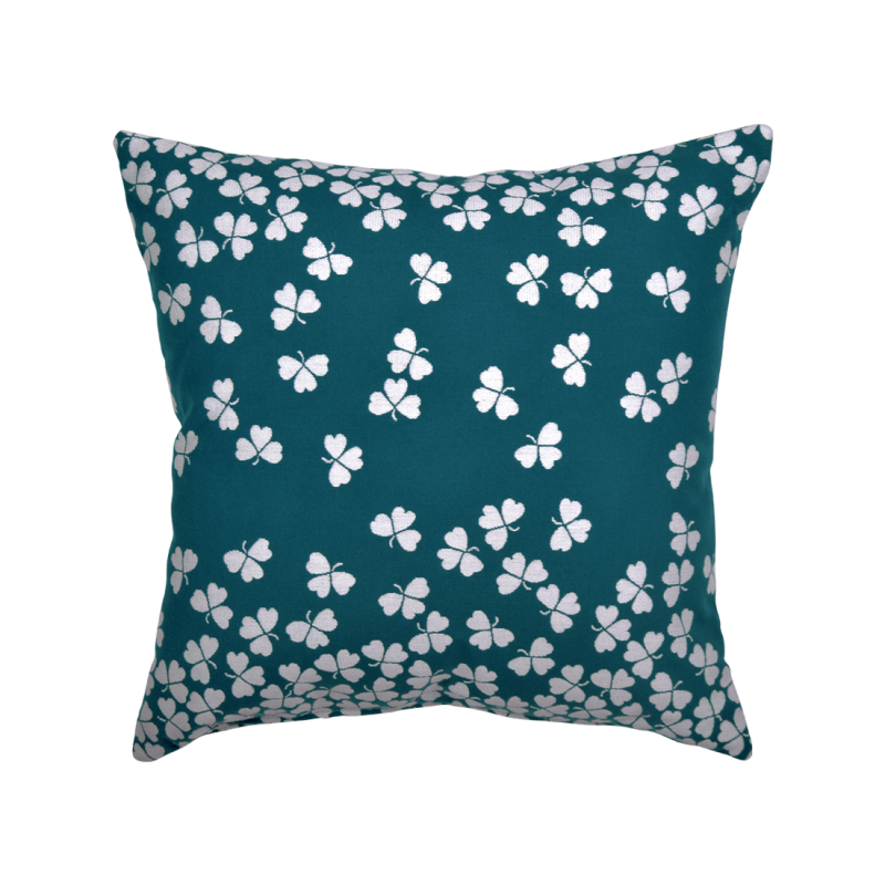 FERMOB - Coussin Outdoor 44x44 cm Trèfle, Fermob Bleu canard - FERMOB