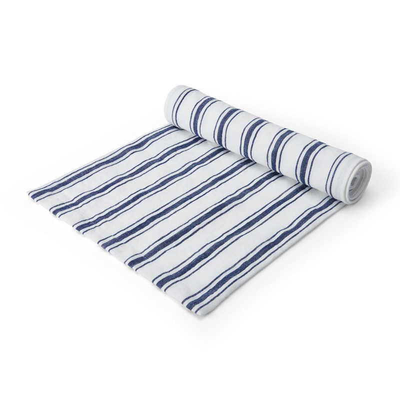 chemin de table navy stripe, mikasa - mikasa