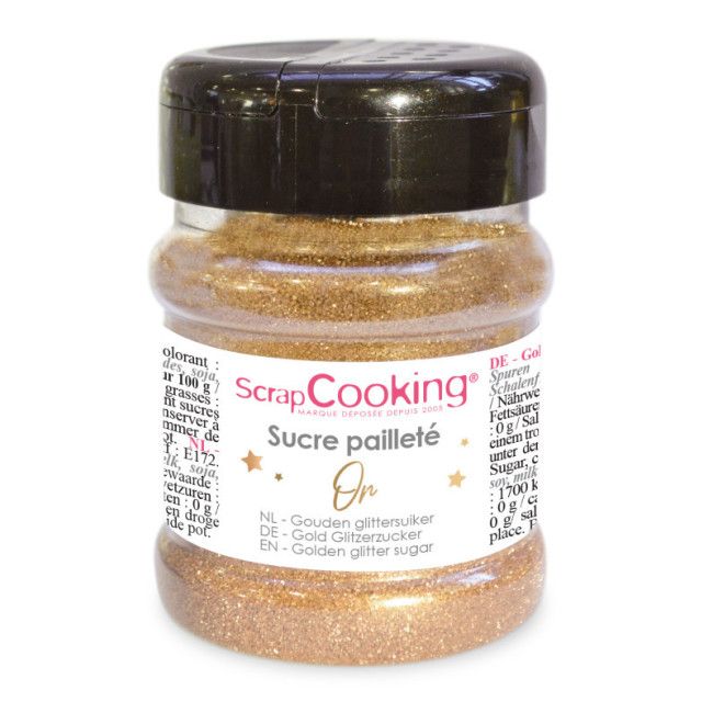 Pot de Sucre Pailleté Or, Scrapcooking