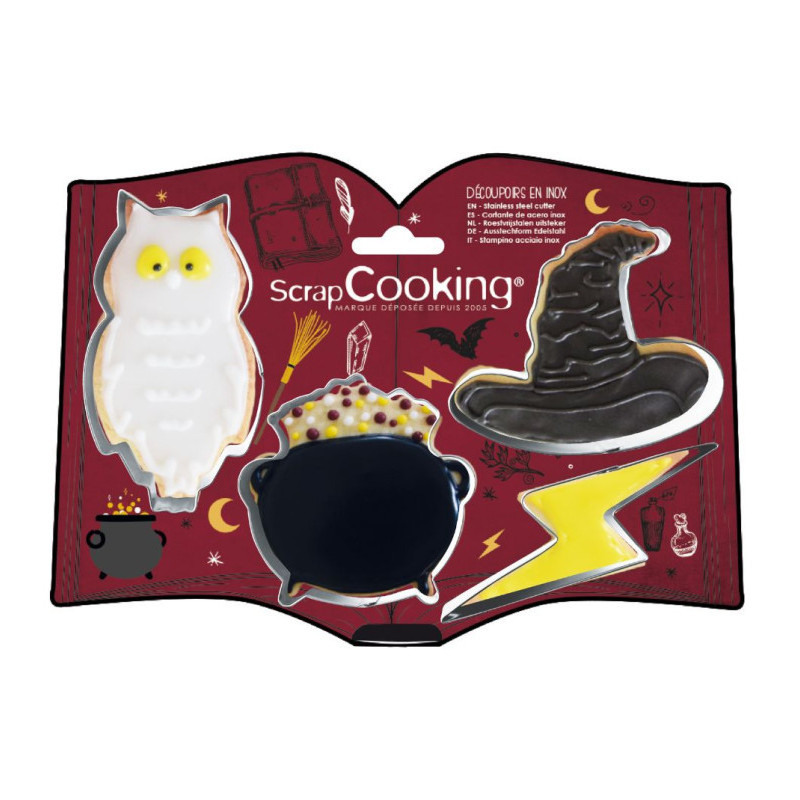 4 emporte-pièces sorcier, scrapcooking - scrapcooking