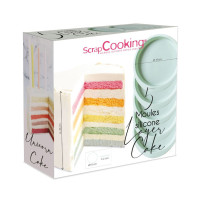 5 Moules Layer Cake en Silicone, Scrapcooking