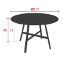Table ronde 117 cm SO'O, Fermob