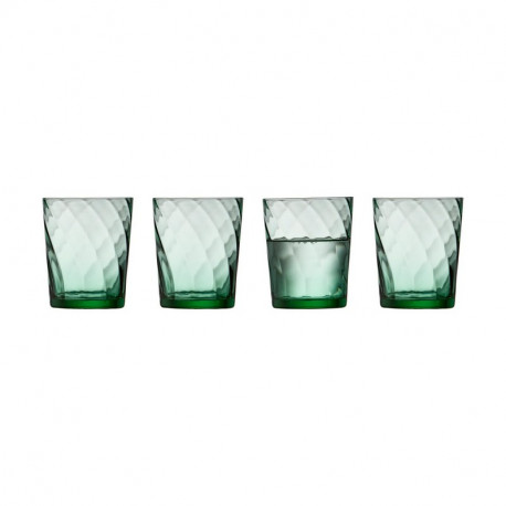Coffret 4 verres Vienna Green, Lyngby Glas