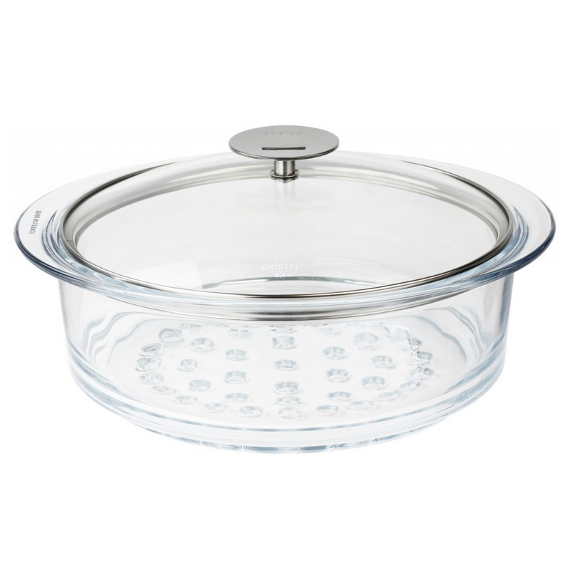 CRISTEL - Cuit vapeur en verre 24cm, Cristel - CRISTEL