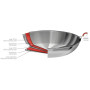 Poêle 32cm amovible inox Casteline, Cristel