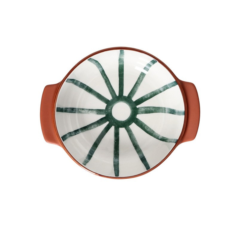 Pomax - Plat à four Mykonos vert, Pomax 16 cm - Pomax