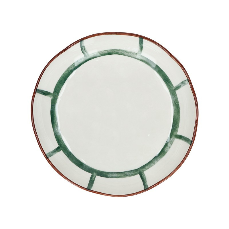 Pomax - Assiette Mykonos verte, Pomax Assiette creuse - Pomax