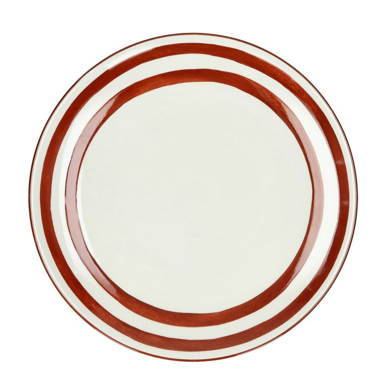 Pomax - Assiette Mykonos rouille, Pomax Assiette plate - Pomax