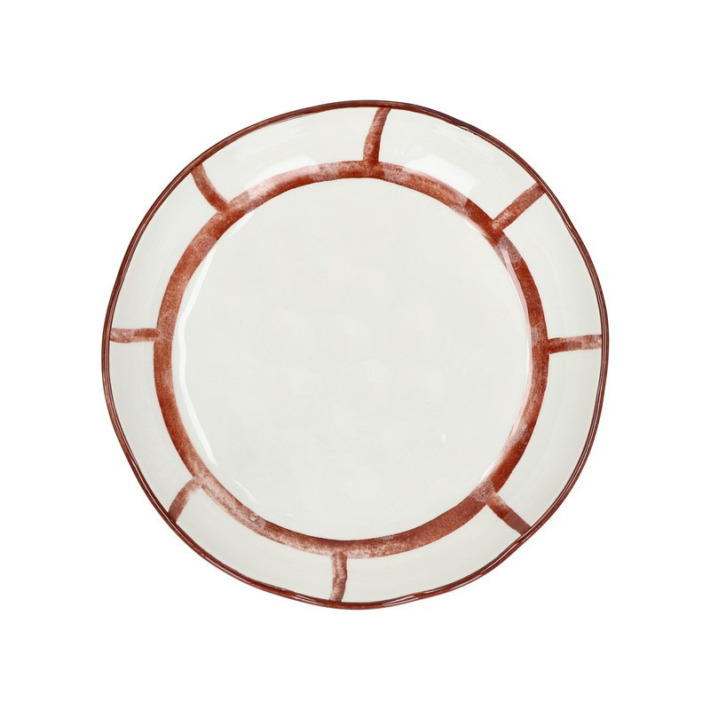 Pomax - Assiette Mykonos rouille, Pomax Assiette creuse - Pomax
