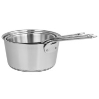 Série de 3 casseroles en inox brossé collection 1826, Cristel