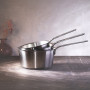 Série de 3 casseroles en inox brossé collection 1826, Cristel