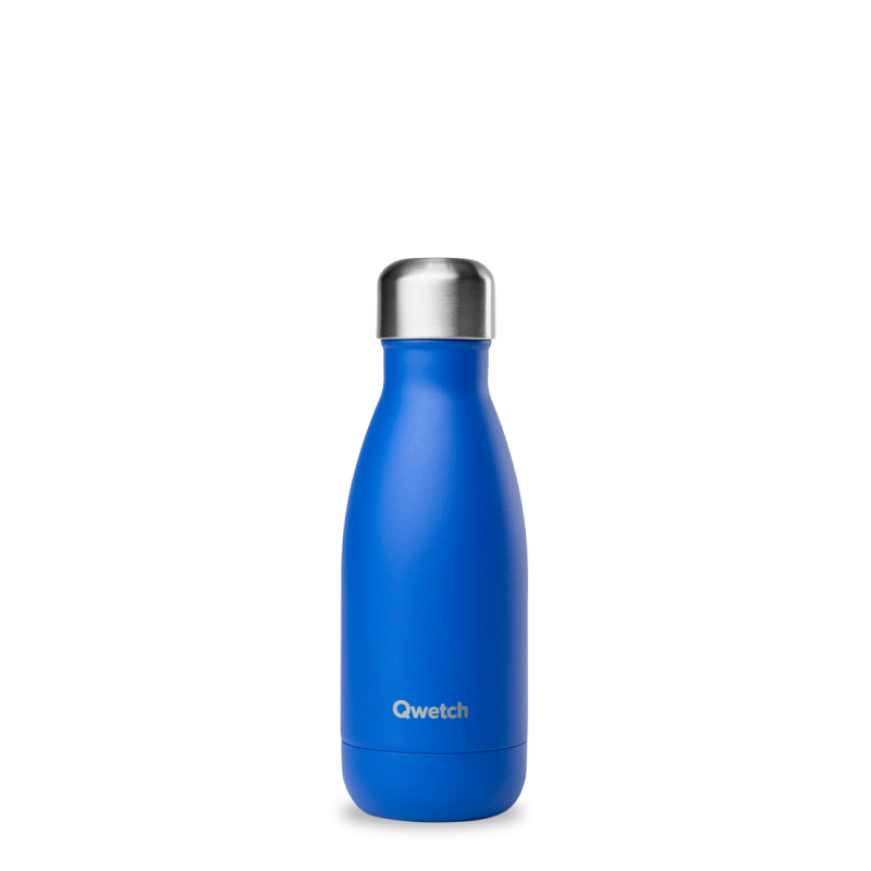 bouteille isotherme matt bleu majorelle, qwetch 260 ml - qwetch