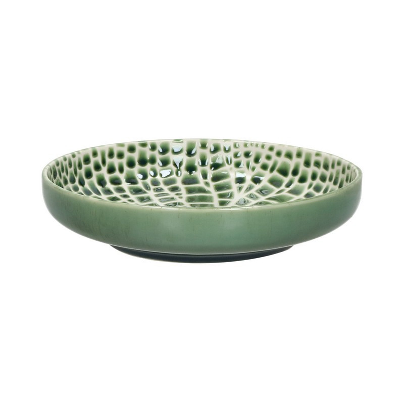 assiette creuse 20 cm lotus vert, pomax - pomax