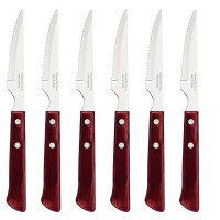 6 couteaux à steak Rouge Spanish, Tramontina