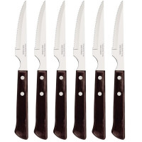 6 couteaux à steak Brun Spanish, Tramontina