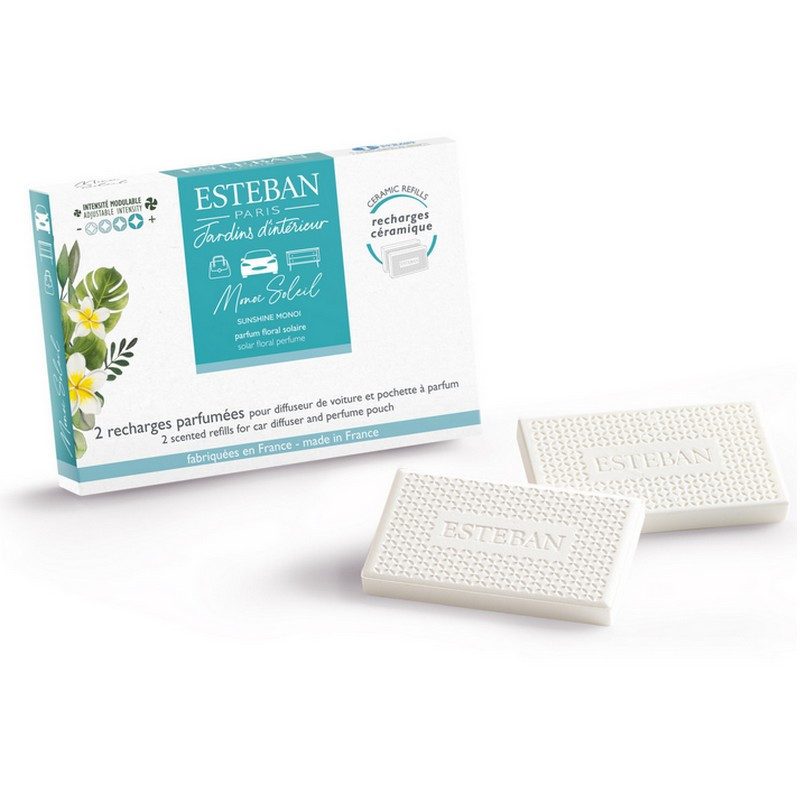 Esteban - Recharge parfumée pour diffuseur de voiture Monoï Soleil, Esteban - ESTEBAN