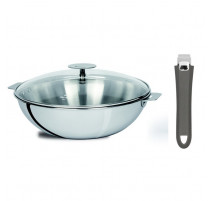 Set wok + couvercle + poignée 24 cm Casteline, Cristel