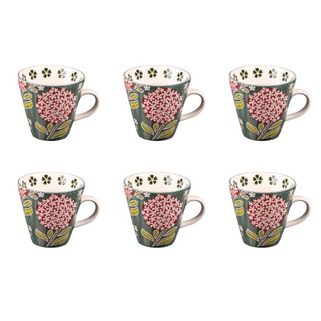 Coffret 6 tasses 17 cl Cottage, Table Passion