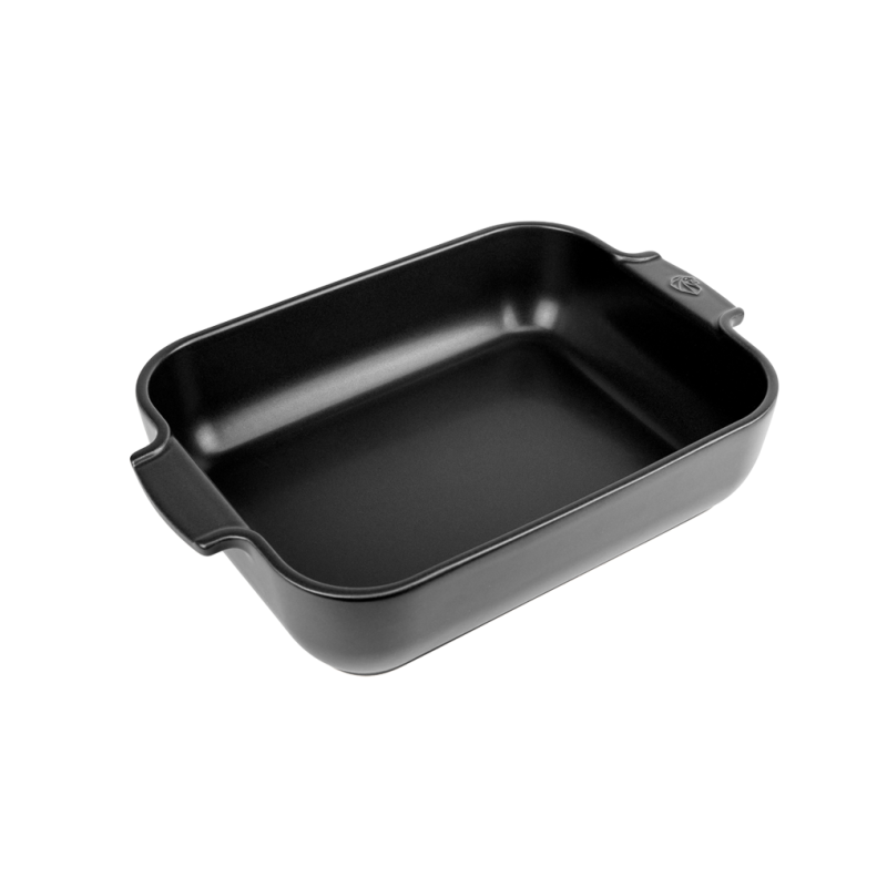 Peugeot - Plat four céramique rectangle 32 cm Appolia, Peugeot Noir mat - PEUGEOT