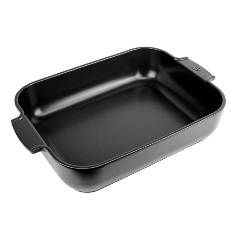 Peugeot - Plat four céramique rectangle 40 cm Appolia, Peugeot Noir mat - PEUGEOT