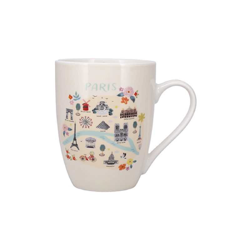 Mug 34cl Paris Je T'adore Plans, Kiub - Kiub