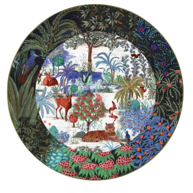 Plat à tarte Jardin du Palais, Faïencerie de Gien