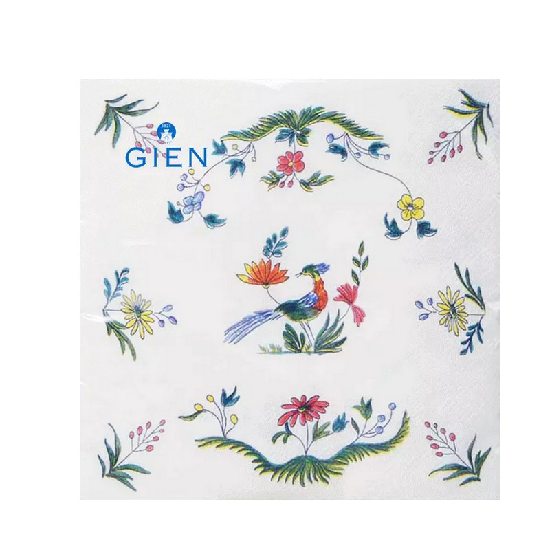 GIEN FRANCE - Serviettes en papier Oiseaux de Paradis, Faïencerie de Gien - GIEN FRANCE