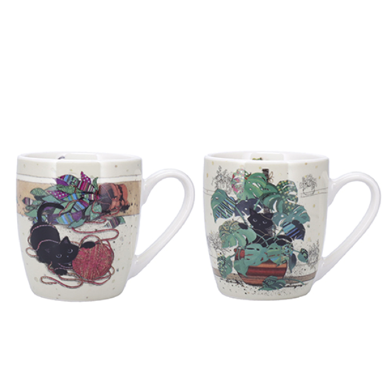 duo mini mug bug art chat pelote/monstera, kiub - kiub