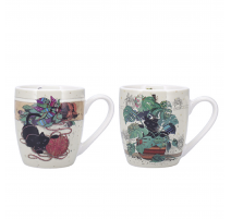 Duo mini mug Bug Art Chat Pelote/Monstera, Kiub