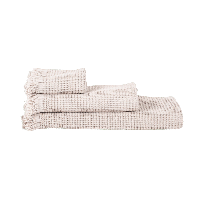 HAOMY TEXTILE - Linge de toilette Timor Craie, Haomy Drap de Bain - HAOMY TEXTILE