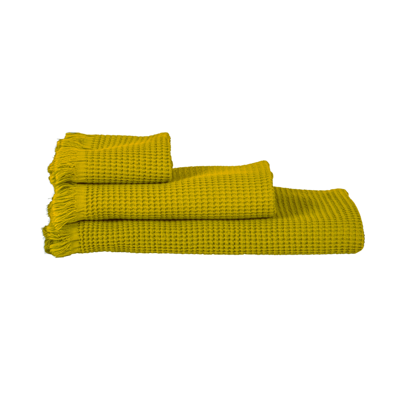 HAOMY TEXTILE - Linge de toilette Timor Safran, Haomy Drap de Bain - HAOMY TEXTILE
