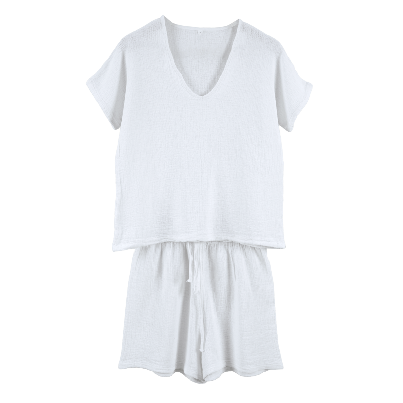 HAOMY TEXTILE - Ensemble Symi L/XL, Haomy Blanc - HAOMY TEXTILE