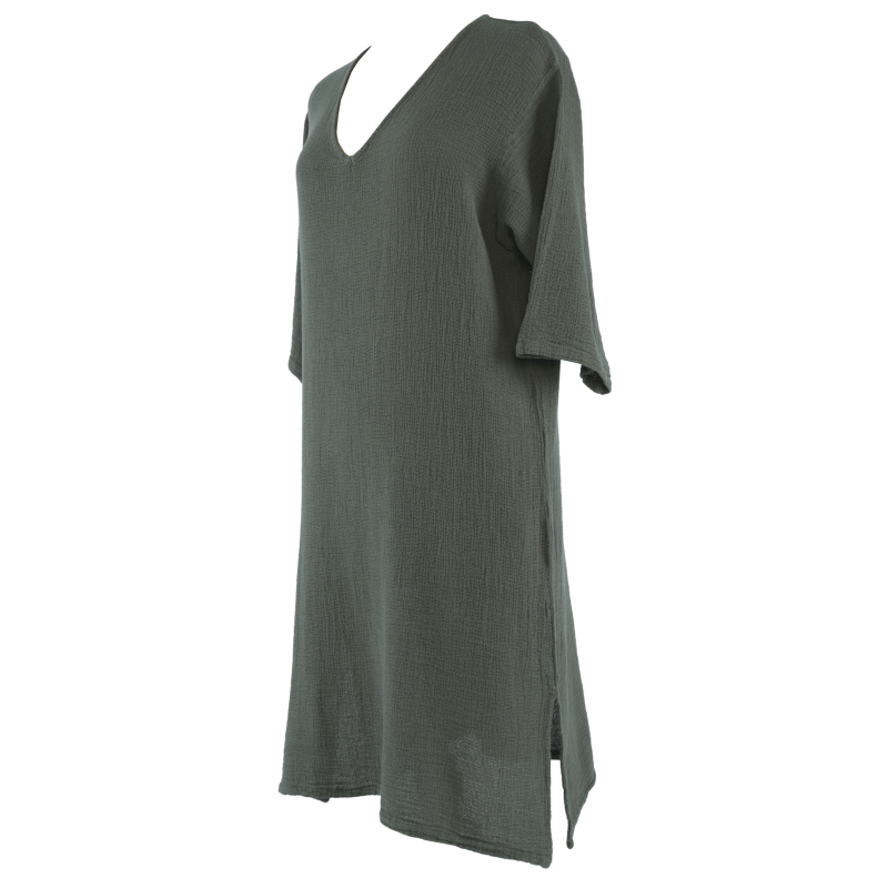 HAOMY TEXTILE - Tunique Tilos L/XL, Haomy Kaki - HAOMY TEXTILE