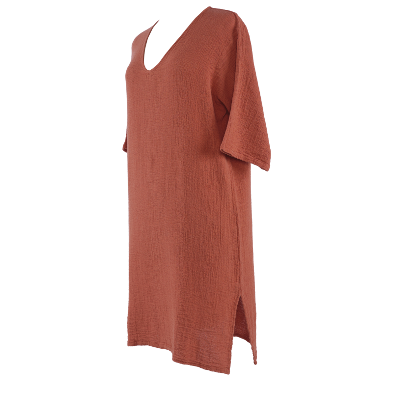 HAOMY TEXTILE - Tunique Tilos S/M, Haomy Terre Brulée - HAOMY TEXTILE